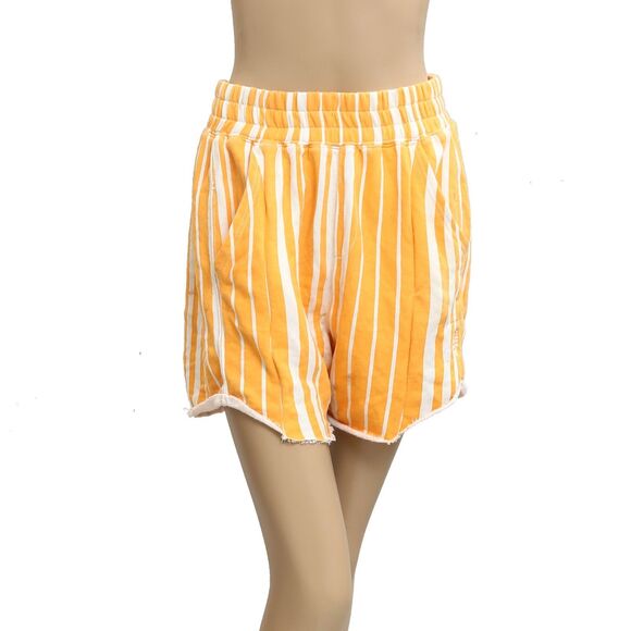 Free People FP Movement All Star Printed Shorts Striped Pull-on Smocked S 283157 - Picture 5 of 10